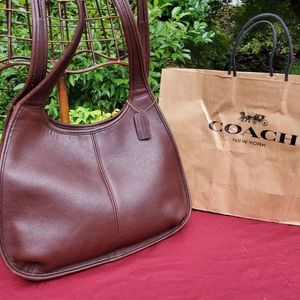 Vintage Auth Coach Large Ergo Shopper Bag Mohagany